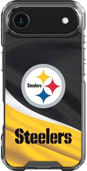 Skinit Clear Phone Case Compatible with iPhone 17 Air - Officially Licensed NFL Pittsburgh Steelers Design