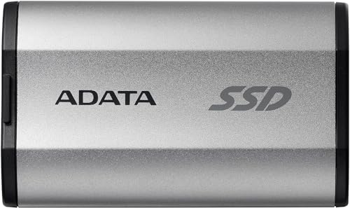 ADATA SD810 1000G IP68 h ő2,000MB/b USB 3.2 Gen 2 USB-C Ot\bhXe[ghCu - Vo[ iPhone 15/Pro/MaxAAndroidp(SD810-1000G-CSG)B