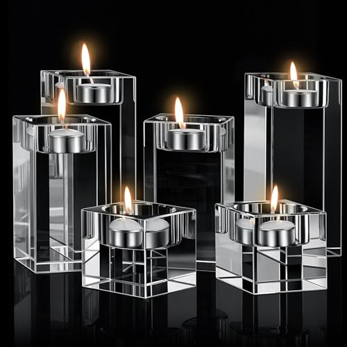 Perthlin 6 Pcs Square Crystal Holders