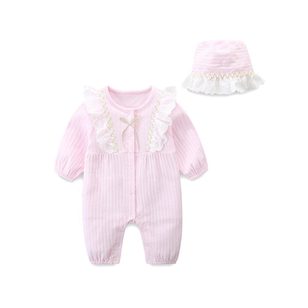 Zahur Mono de bebé recién nacido, mono de algodón con botón, vestido de bautizo de bebé 3-6 Mois