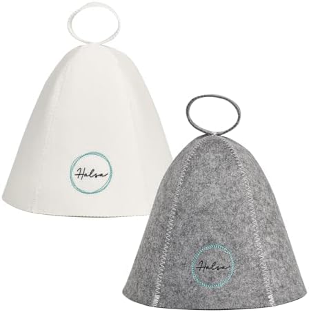 Halsa Sauna Hat 2 Pack - Felt Sauna Hats for Men & Women - Heat Protection for Sauna, Banya, Steam Room - Soft, Durable, Comfortable - Ideal for Hot Room Therapy & Sweat Sessions Multi Color