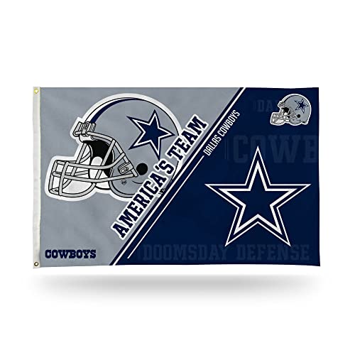 Rico Industries NFL Football Dallas Cowboys Dual-Logo 3 x 5 Banner Flag