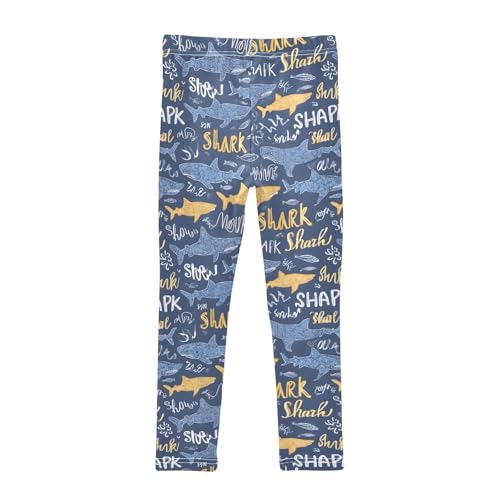 Shark Q Girls Leggings Athletic Pants Tights Stretch Bottom2