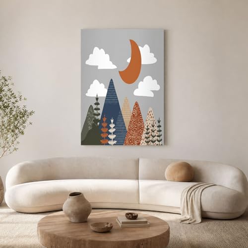 Pin Lune Impressions D'Art Toile Bohème GDJSMIN Qualité Supérieure