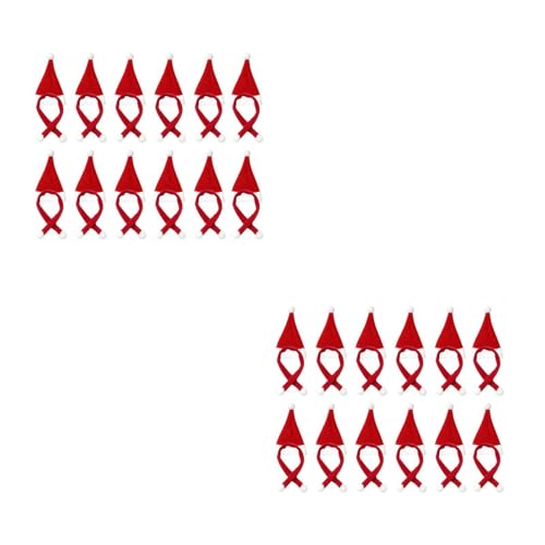Housses de bouteille de Noël : lot de 2 mini bonnets et écharpes festifs
