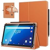 TiMOVO Universal Hülle für 10,1 Zoll Android Tablet mit Stiftschlaufe, Leichtes & Faltbares Standhülle mit Handschlaufe für Alle 9,6-11 Zoll Touchscreen-Tabletten, Orange