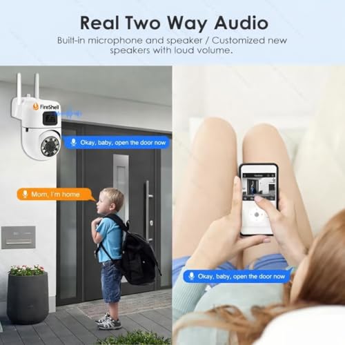 Image of Fireshell Smarthome Dual Lens 10MP (5MP+5MP) WiFi CCTV Camera with 360 PTZ & Fixed View, AI Motion Detection, Color Night Vision, Two-Way Audio, App Remote Access Indoor Security Camera