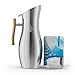 pH VITALITY Steel Alkaline Water Pitcher/Jug - Alkaline Water Filter Pitcher/Jug by Invigorated Water - High pH Ionized Filtered Water Purifier - Includes Long Life Filter, 1900ml, 64oz (Silver)