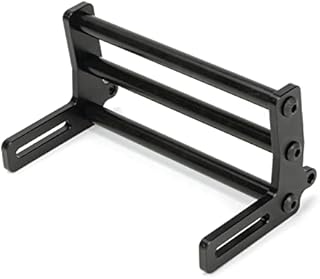 RC Front Bumper, Aluminum Alloy Front Bumper, RC Car Metal Front Bumper for 1/10 RC Car Crawler Chassis Gspeed LCG TRX4 SCX10 Dodge Power Wagon Cliffhanger Body Shell Accessory Parts (Black)