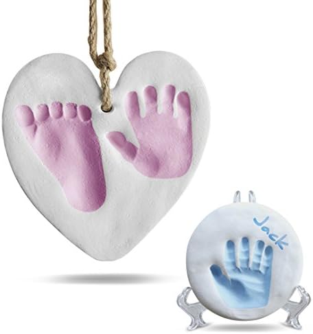 Baby Handprint and Footprint Kit Ornament Makers for Baby Girl Gifts & Baby Boy Gifts, Unique, Memory Art Personalized Baby Gifts for Baby Registry, Keepsake Box Nursery Decor