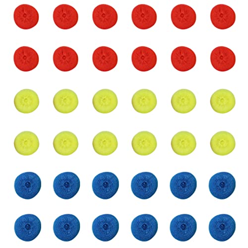 AEIOFU Plastic Dish Scrubbers Non Scratch Round Scouring Pads Kitchen Pot Scrubbing Sponges 6g 36PCS Plastic Pot Sponge Kitchen Pot Scrubbers Mesh Scrubber for Dishes Plastic Sponges for Scrubbing