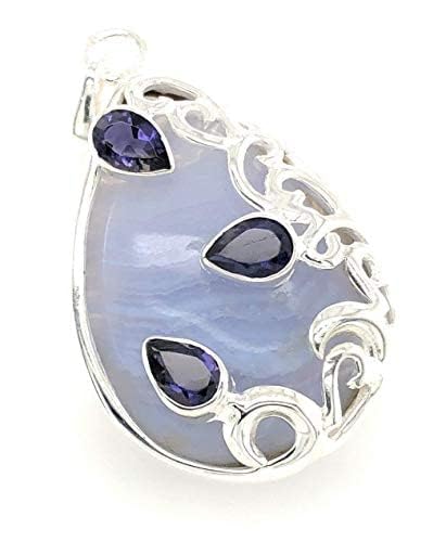 Natural Blue Lace Agate, Iolite...
