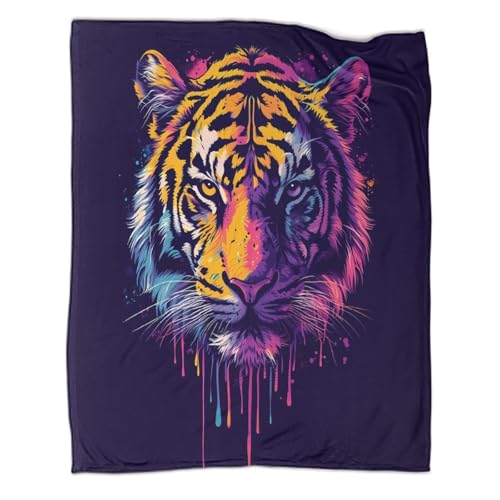 Couverture microfres de luxe jeté de lit imprimé tigre numérique