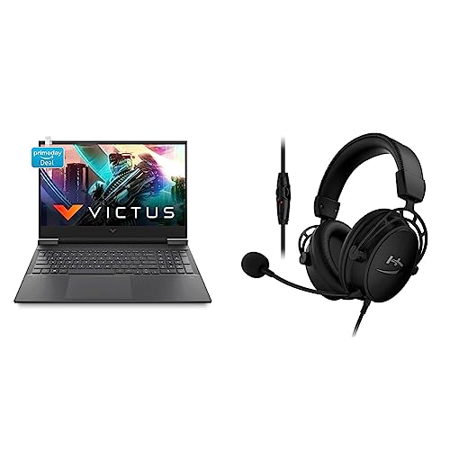 Image of HP Victus Gaming AMD Ryzen 5 5600H Processor 16.1 inch(40.9 cm) FHD Gaming Laptop & HyperX Cloud Alpha - Gaming Headset (Black)