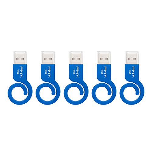 PNY 16GB Monkey Tail USB 2.0 Flash Drive, 5-Pack