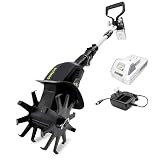 Sun Joe 24V-TLR-LTE 24-Volt Amp Cordless Garden Tiller + Cultivator, Kit...