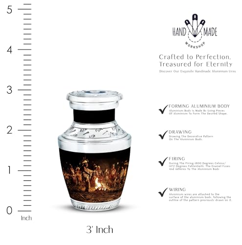 Image of Native American Urns for Human Ashes - Keepsake Urns for Human Ashes - Urn for Dad - Urns for Ashes Adult Male - Urn for Dad (3 inch Pack of 4)