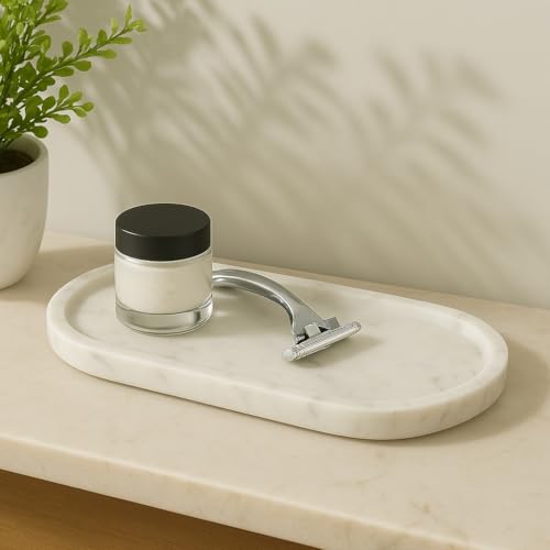 Image of MBSC White Marble Serving, Venity Tray, Cheese Platter to Presenting Main Courses, Wines or Desserts, Pooja Thali, Pooja Tray
