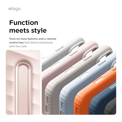 Image of elago Magnetic Ridge for iPhone 17 Pro Case, Premium Magnetic Silicone Case, Compatible with MagSafe, Liquid Silicone Material, Protective Cover, Shockproof, Slim Phone, 6.3 inch (Lovely Pink)
