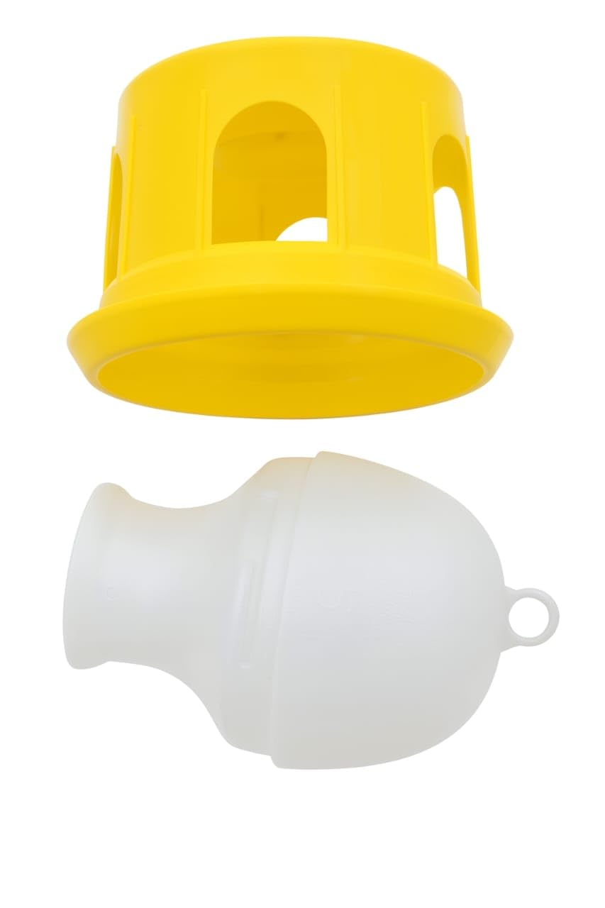 5 Litre Plastic Bird Water Drinker – Automatic Hanging Feeder & Dispenser for Pigeons, Chickens, Hens & Small Birds | Durable Water Container for Cage, Balcony, Garden & Coop (Yellow) 1