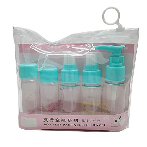 CFPacrobaticS 7Pcs Refillable Portable Transparent Travel Cosmetic Empty Water Mist Alcohol Sprayer,Watering Can Portable Pot Sprinkler Bottle,Hairdressing Atomizer Tool Blue