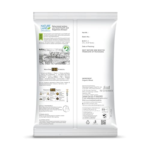 Image of NATURELAND ORGANICS Barley Flour /Jau Flour 500 Gm - Healthy Organic Flour + Natureland Organic Barley Flour /Jau Flour 500 Gm (Pack of 5) - Healthy Organic Flour