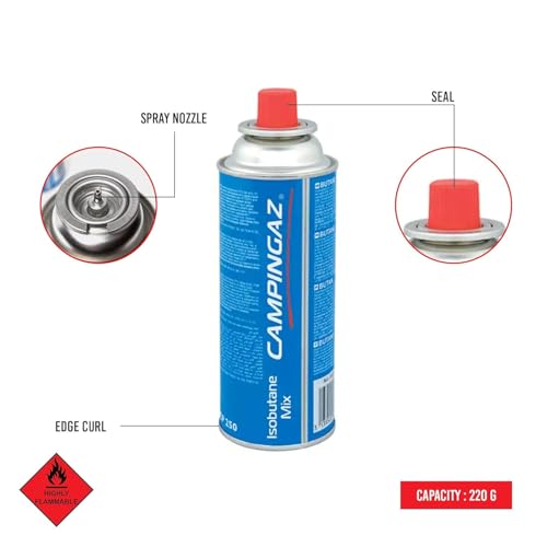 Image of CAMPINGAZ Compact Butane Gas Canister, Perfect for Camping & Outdoor Cooking (Blue, 2)