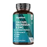 WeightWorld Calcium, Magnesium, Zinc and Vitamin D Supplement | 1+ Year Supply | 400 Vegan Tablets | Calcium Tablets with Vitamin K2, Vitamin D, Copper & Selenium | Magnesium Stearate-Free