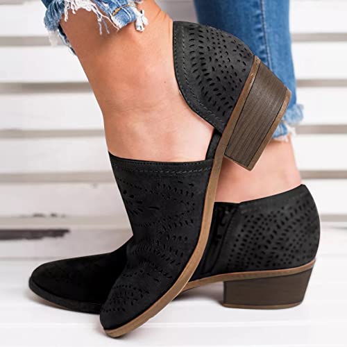 Bottines en cuir pour talon compensé à porter en soirée décontractée