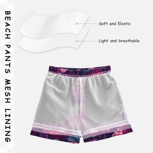 Pigsaly Boys Swim Trunks Spring Summer Raspberry Fruit Red Berry Boys Board Shorts Swimsuit Swimwear Summer Bathing Suit 4T4