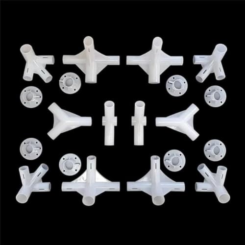 Kit de pièces de rechange pour auvent de tonnelle robuste avec connecteurs de tube de 25 mm et 19 mm pour angle de tente et pieds centraux (20 pièces)