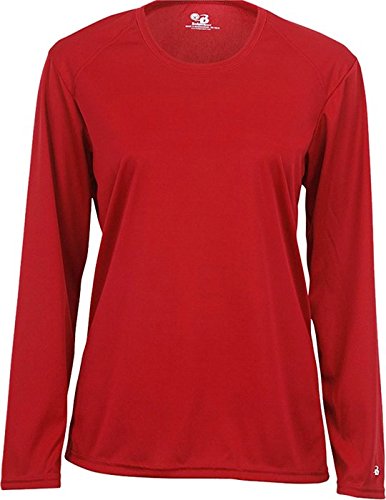 Badger Sports B-Core Ladies' L/S Tee Red Medium