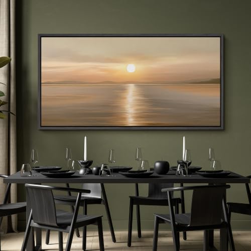 Image of MUDECOR Extra Large Framed Canvas Print Wall Art Sunset for Living Room