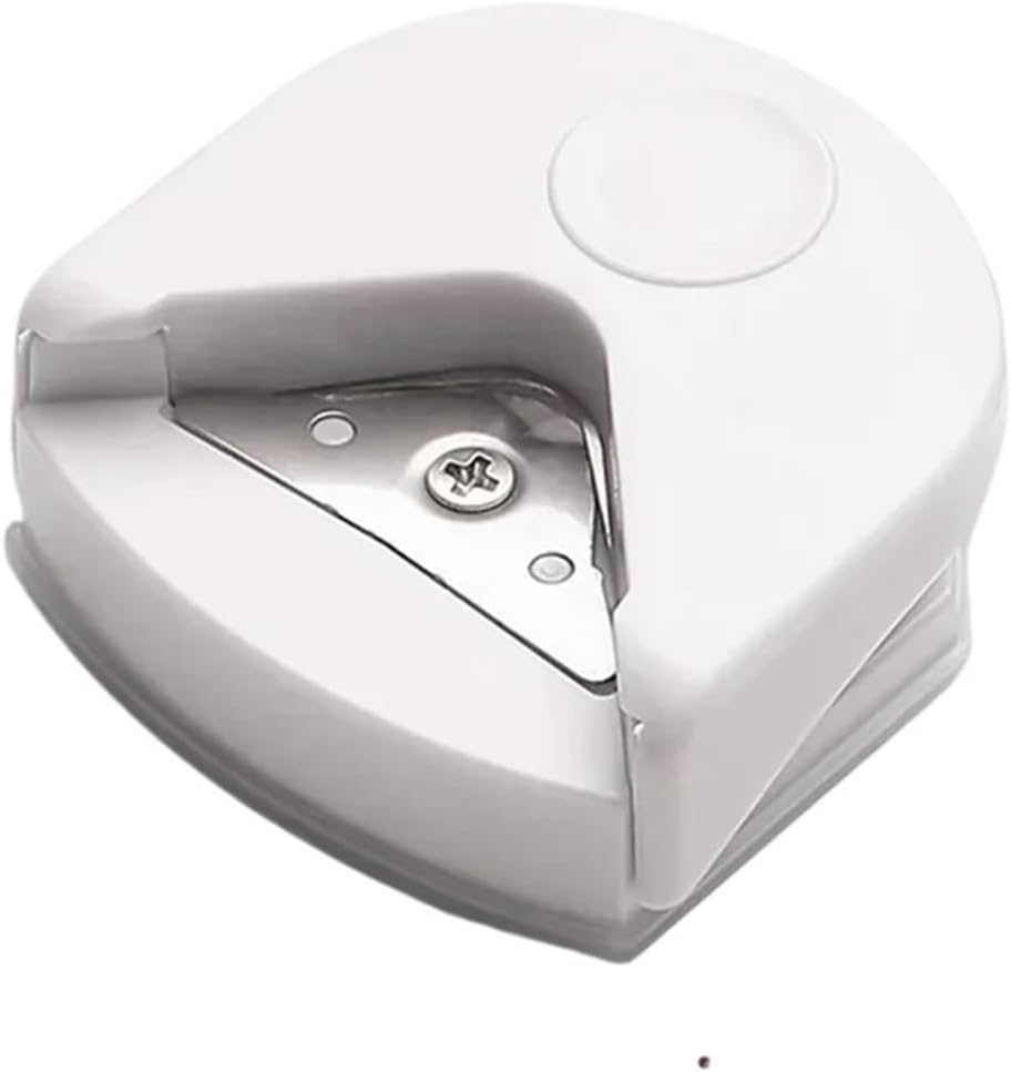 Binding Machines Mini Paper Cutting and Rounding Cutter Corner Plastic PVC Film Maker Machine Papers Photos Card Strimmer Bookbinding Press(White)