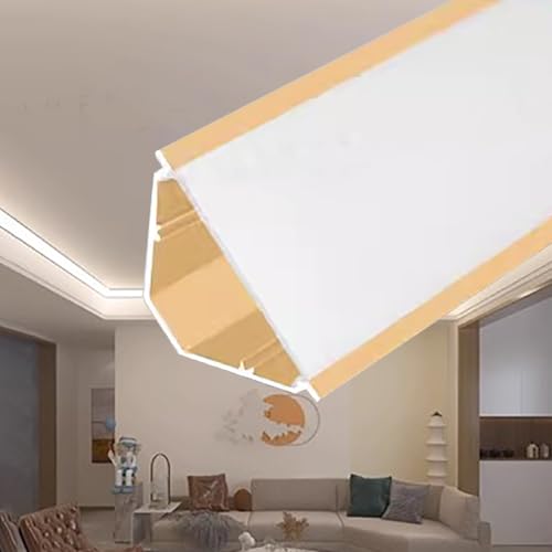 Sistema de riel LED con perfil de aluminio, 300 cm, dorado