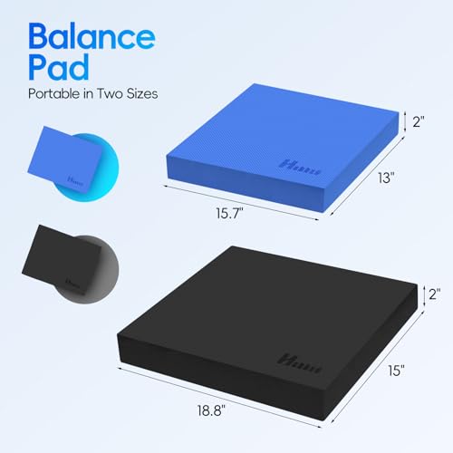 Professional Balance Pad, Nonslip Foam Exercise Balance Pad Cushion for Physical Therapy, Foam Balance Mat for Exercise, Yoga, Fitness, Stability Training and Stretching (Blue, 15.7 * 13.0 * 2in) by Hshbxd - Image 2
