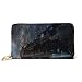 Produktbild BGHYT Brieftasche Train Starry RFID Wallet Blocking Genuine Leather Wallet Zip Around Card Holder Organizer Clutch Wallet Large Capacity Purse Phone Bag for Men Women