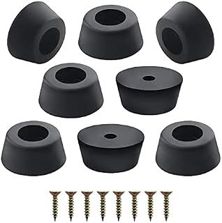 Round Rubber Furniture pads, Non Slip Furniture Feet Pads, Black Bumper Pads, Rubber Feet for Garden Furniture, Chopping Board, Chair legs(D25mm,8 Pack)