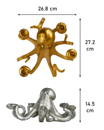 Beauty2Me Octopus Candlestick Holder – Gold Candle Holders For Table Centerpiece – Decorative Octopus Candle Holder For Wedding, Party, Dining Table, Home Decor – Holds 4 Candlesticks, Parent #TOP6