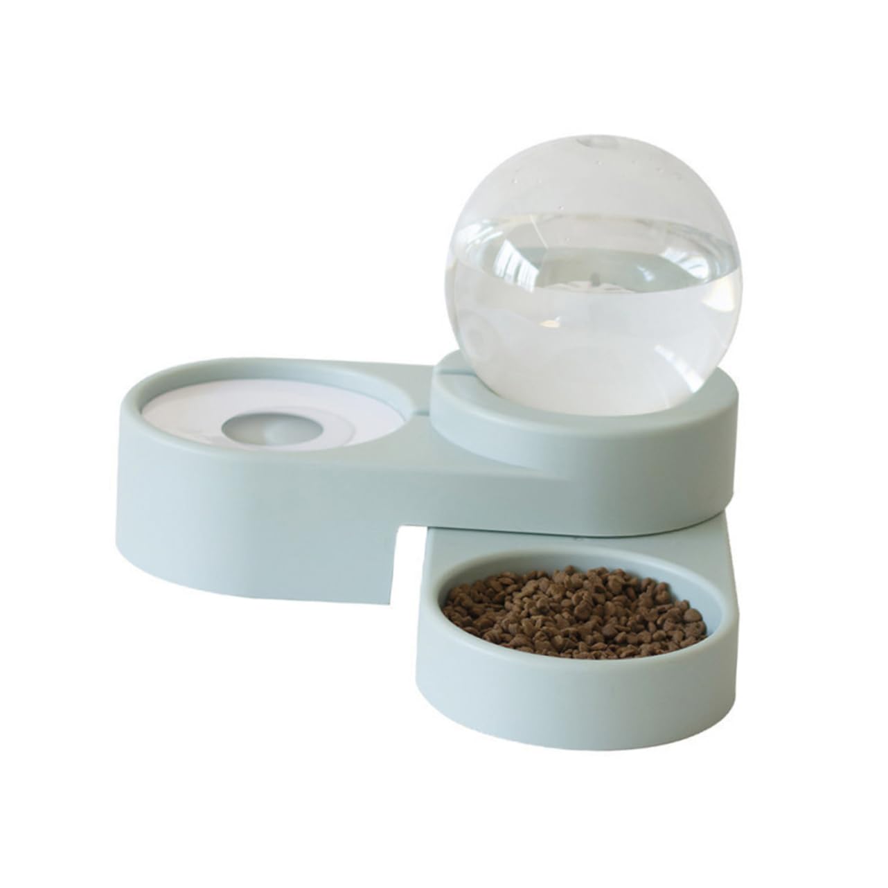 Katzenwasserspender Automatisch mit Doppelnapf aus PET Blau für Haustiere | Trinkspender Katze, Sicher und Umweltfreundlich, mit Einzigartigem Design für Zuhause und Zoofachhandel