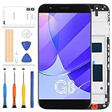 per Huawei G8 Sostituzione dello Schermo 5,5 Pollici per Huawei Ascend GX8/G7 Plus/Maimang 4 D199 RIO-L01 RIO-L02 RIO-L03 RIO-L11 Display LCD Touch Digitizer Assembly Kit di Vetro con Telaio (Nero)
