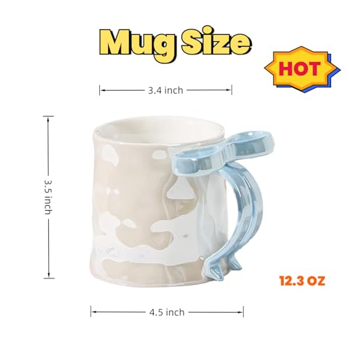 Taza de cerámica con lazo 12 oz para café miniatura 2