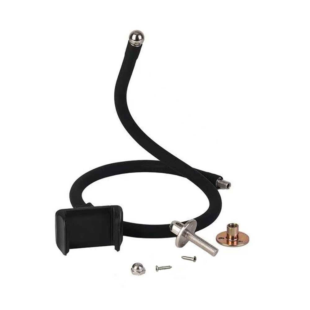 Lazy Supporto per telefono per comodino e lettino, braccio lungo flessibile regolabile, mani libere, adatto per telefoni da 4 a 7 pollici, richiede installazione di foratura 12 x 800 mm