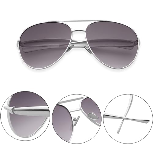 Retro Gold Aviator Sunglasses for Women Men Trendy Oversized Fashion Metal Frame Oval Designer Inspired Dupe Shades2