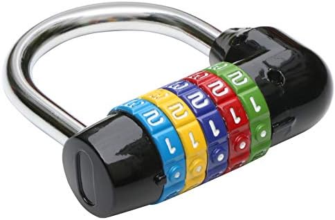 TRIXES 5-Number Combination Padlock Black