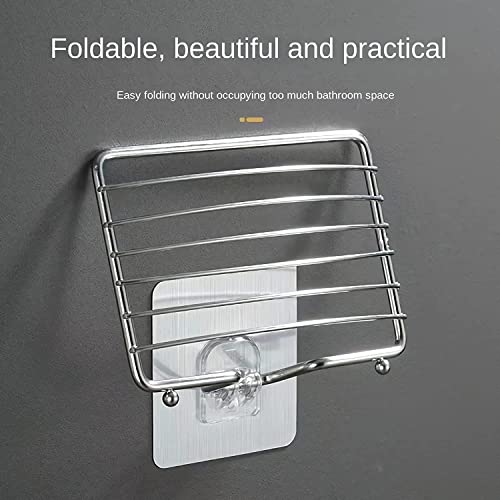Image of Afrodite Soap Dish Holder, No Drilling, 304 Rustproof Stainless Steel Soap Dish for Shower, Bathroom, Tub and Kitchen Sink