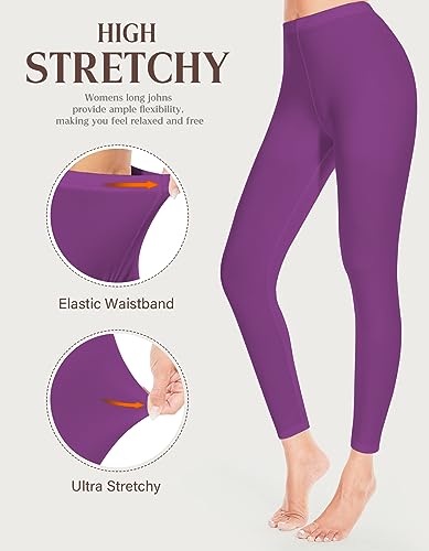 Image of YADIFEN Women Thermal Underwear Set,Long Johns for Women Base Layer with Fleece Lined Long Underwear Top Bottom Cold Weather