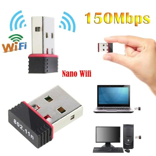 [Kit Com 02 Unidades] Mini Adaptador Wifi Nano 2.4 Ghz Rede Wireless Wi-fi Transmissão de Dados Aces