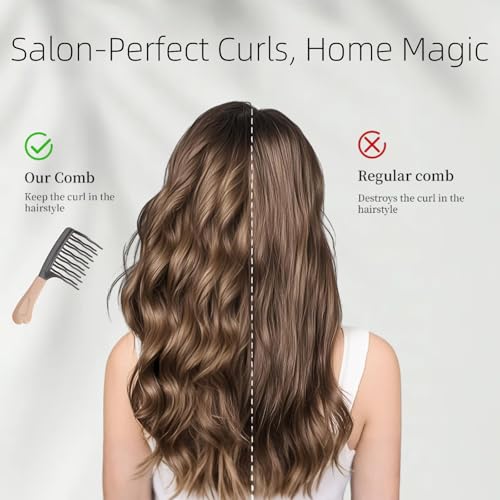 Peine de Dientes Anchos para Cabello Rizado con Mango Ergonómico miniatura 6