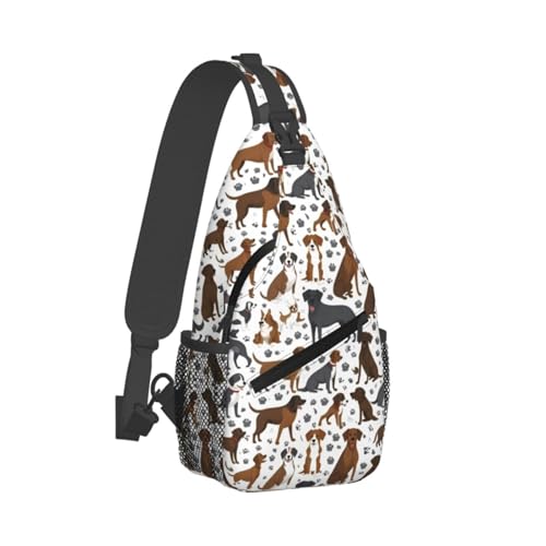 Bolso bandolera retriever con huella para senderismo miniatura 2
